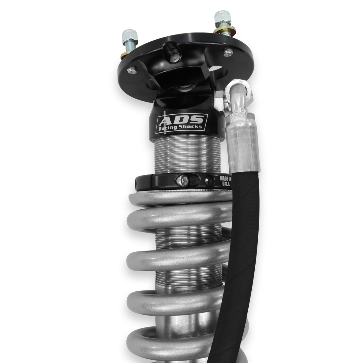 2007-2021 Toyota Tundra Direct Fit 2.5 inch Reservoir Race Coilovers Front 18.8 Inch Collapsed 25.819 Inch Extended Remote Reservoir With 700 (lb/in) Springs ADS Shocks