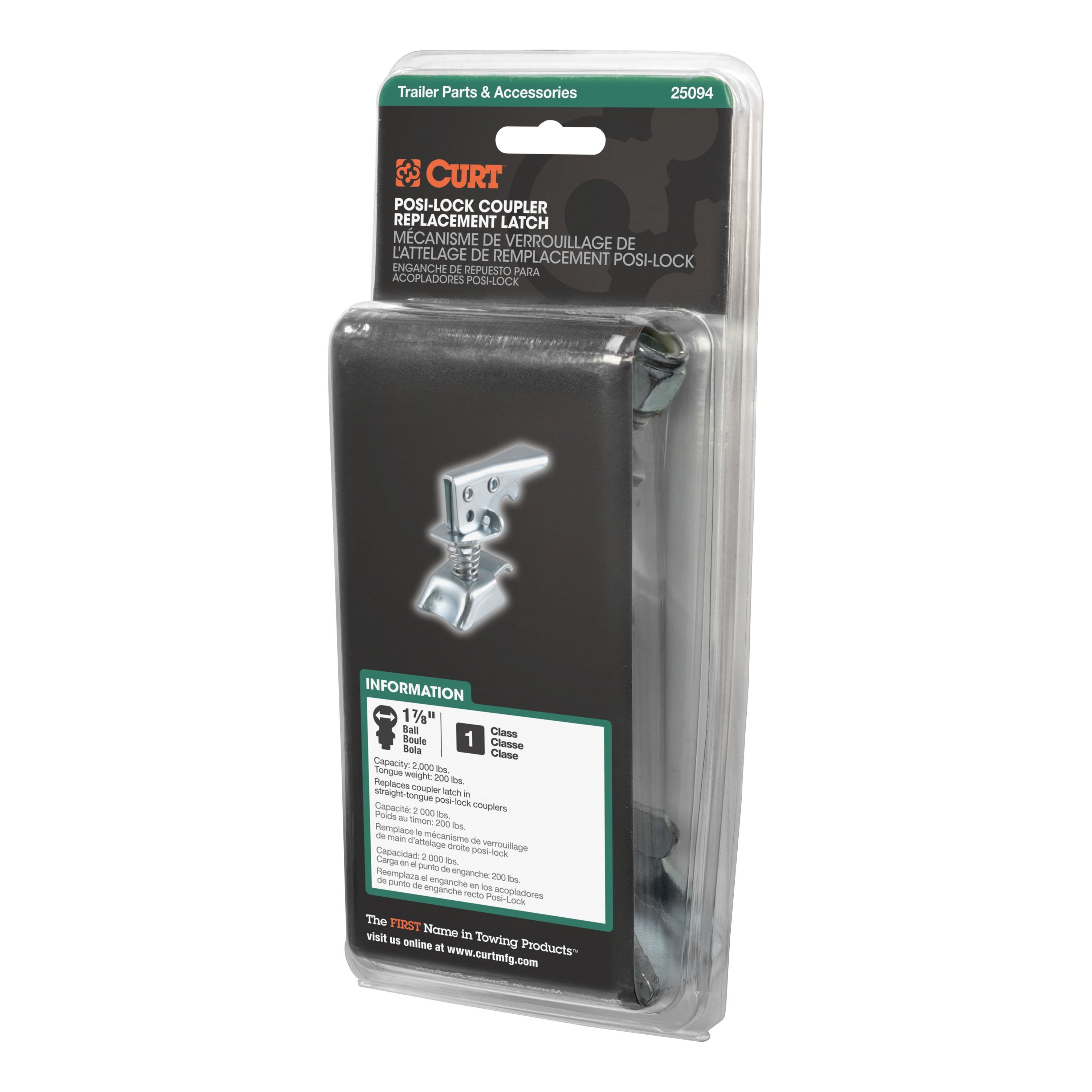 CURT Posi-Lock Coupler Replacement Latch for 1-7/8-Inch Trailer Hitch Ball Model 25094
