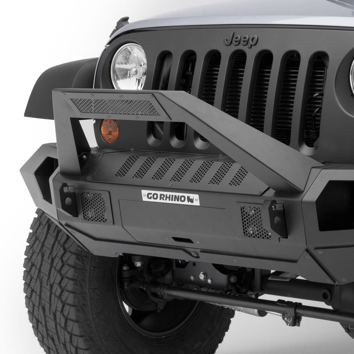 Trailline 30 Light Mount Bar Textured Black 2007-2026 Jeep Wrangler JK/JL 2020-2025 Jeep Gladiator Go Rhino