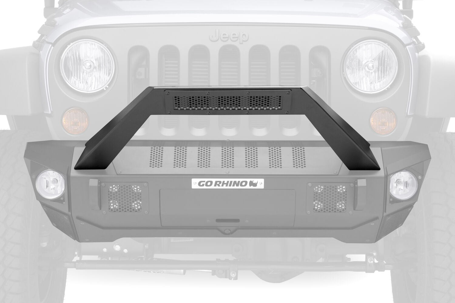 Trailline 30 Light Mount Bar Textured Black 2007-2026 Jeep Wrangler JK/JL 2020-2025 Jeep Gladiator Go Rhino