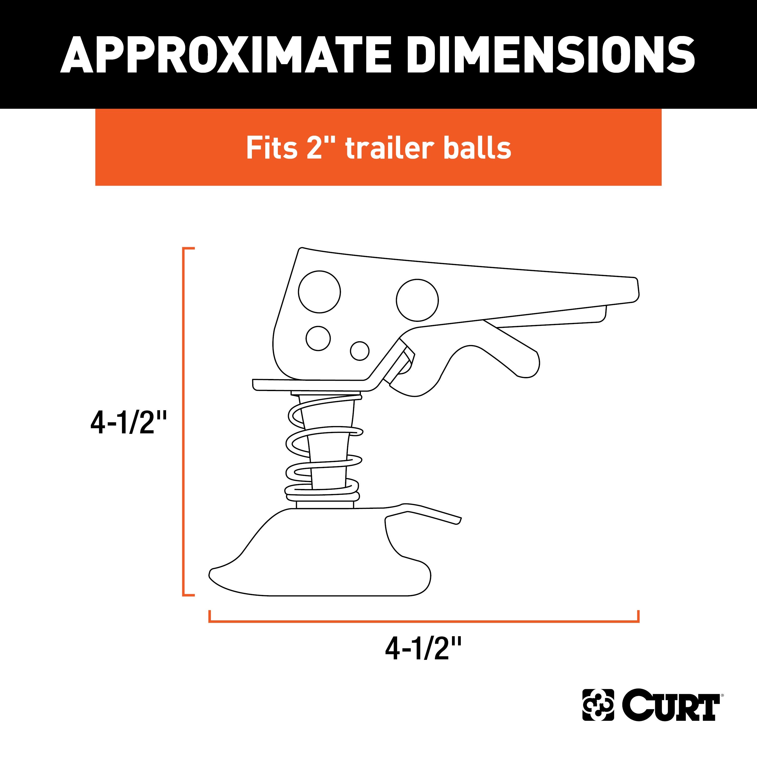 CURT Posi-Lock Coupler Replacement Latch for 2-Inch Trailer Hitch Ball Model 25194