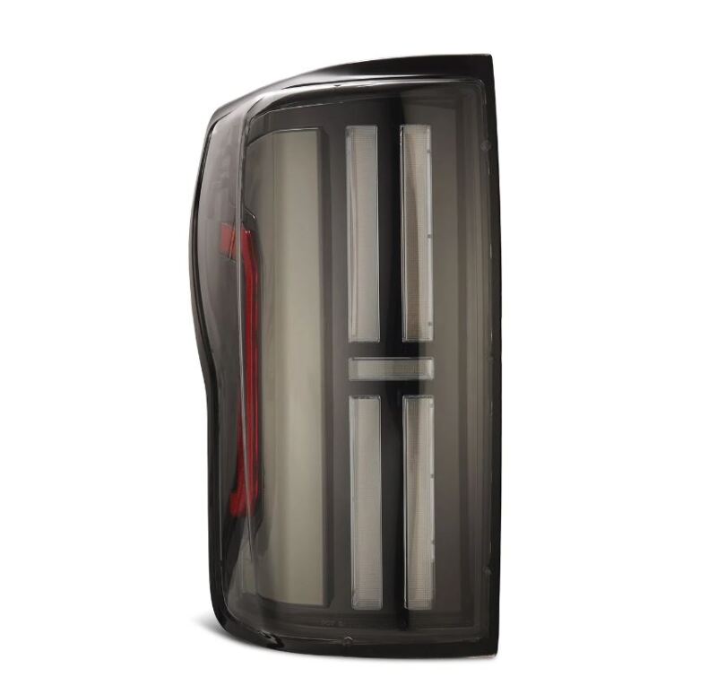AlphaRex Nova-Series LED tail lights for 07-13 Toyota Tundra in alpha-black finish, featuring a sleek design and modern lighting.