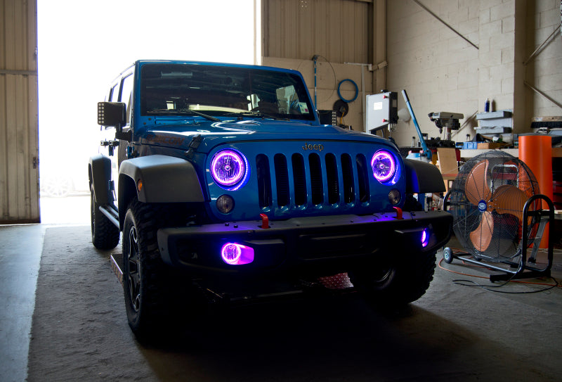 Oracle Jeep Wrangler JK 07-17 LED Waterproof Halo Kit - ColorSHIFT w/ 2.0 Controller
