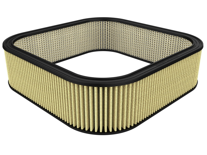 Custom air filter by AFE Magnum FLOW, measuring 20.6 x 20.6 x 5.7 inches, featuring expanded metal for enhanced airflow.