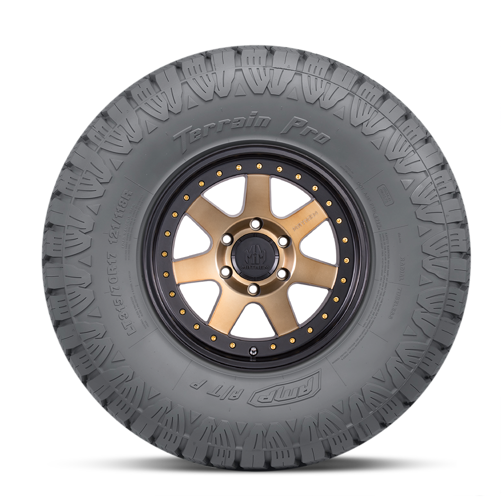 18 Inch Terrain Pro A/T P LT275/70R18 125/122R LR E 80PSI Max AMP Tires