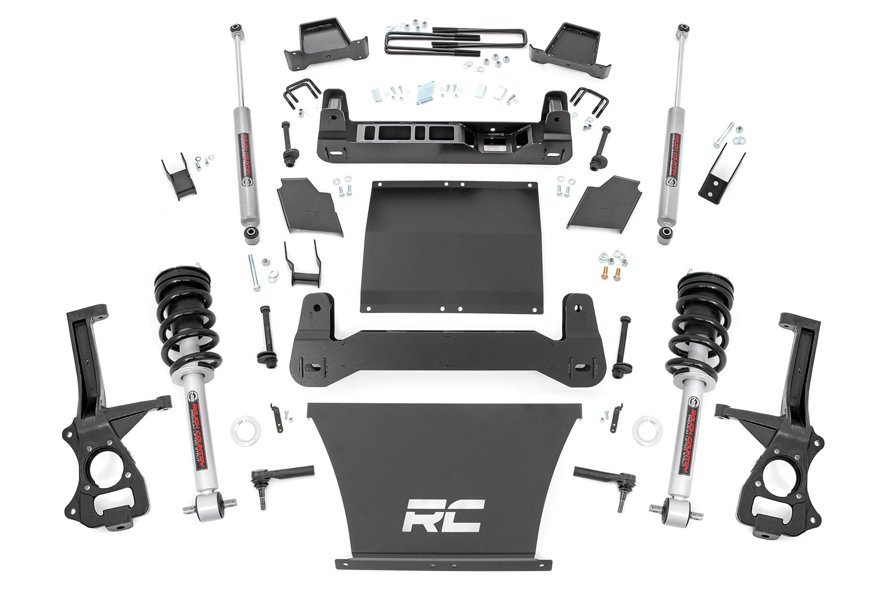 4 Inch Lift Kit AT4/Trailboss N3 Struts Chevy/GMC Sierra 1500 (19-24)/Silverado 1500 (19-24) Rough Country