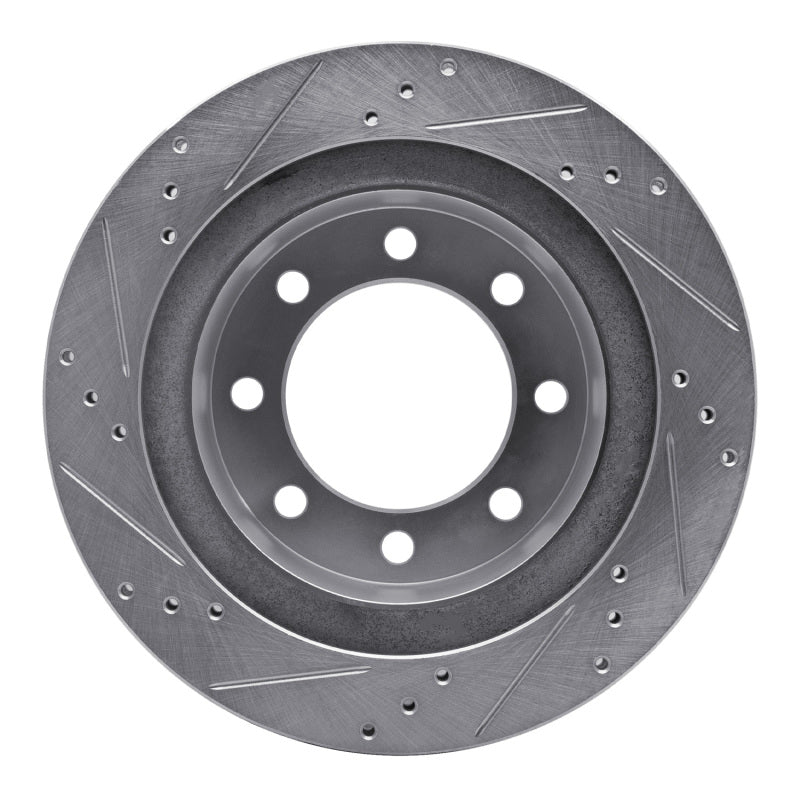 R1 03-08 Dodge Ram 4000 (Mexico) Rear Right Drilled & Slotted Silver Brake Rotor