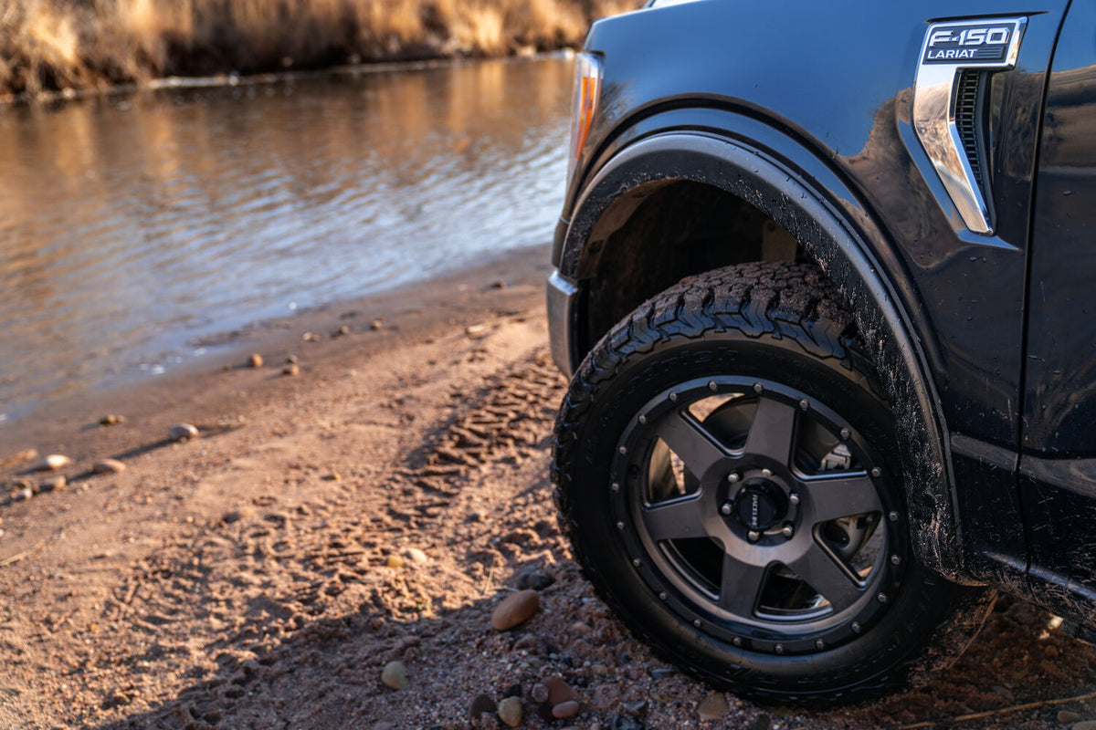 OE Style Fender Flares Black Smooth Finish 4-Piece Set For 2021-2026 F-150 Husky Liners