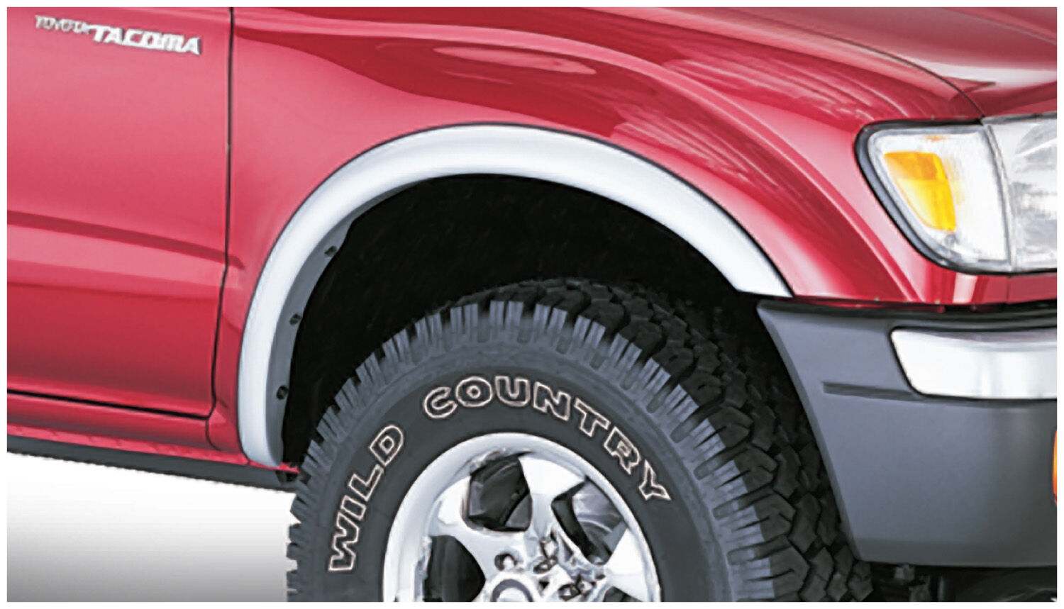 OE Style Fender Flares Black Smooth Finish 4-Piece Set For 1995-2004 Tacoma Husky Liners