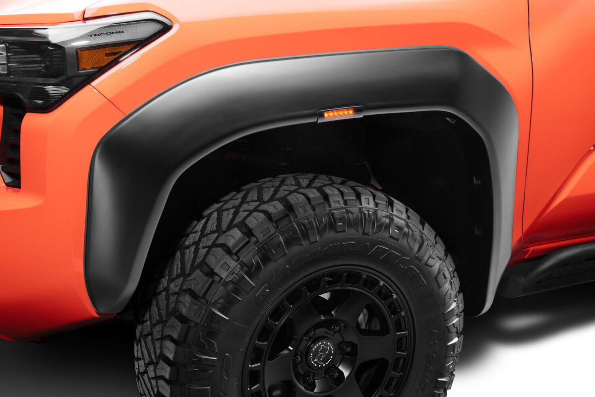 RVL Fender Flares Black Smooth Finish 4-Piece Set 24-26 Toyota Tacoma Husky Liners