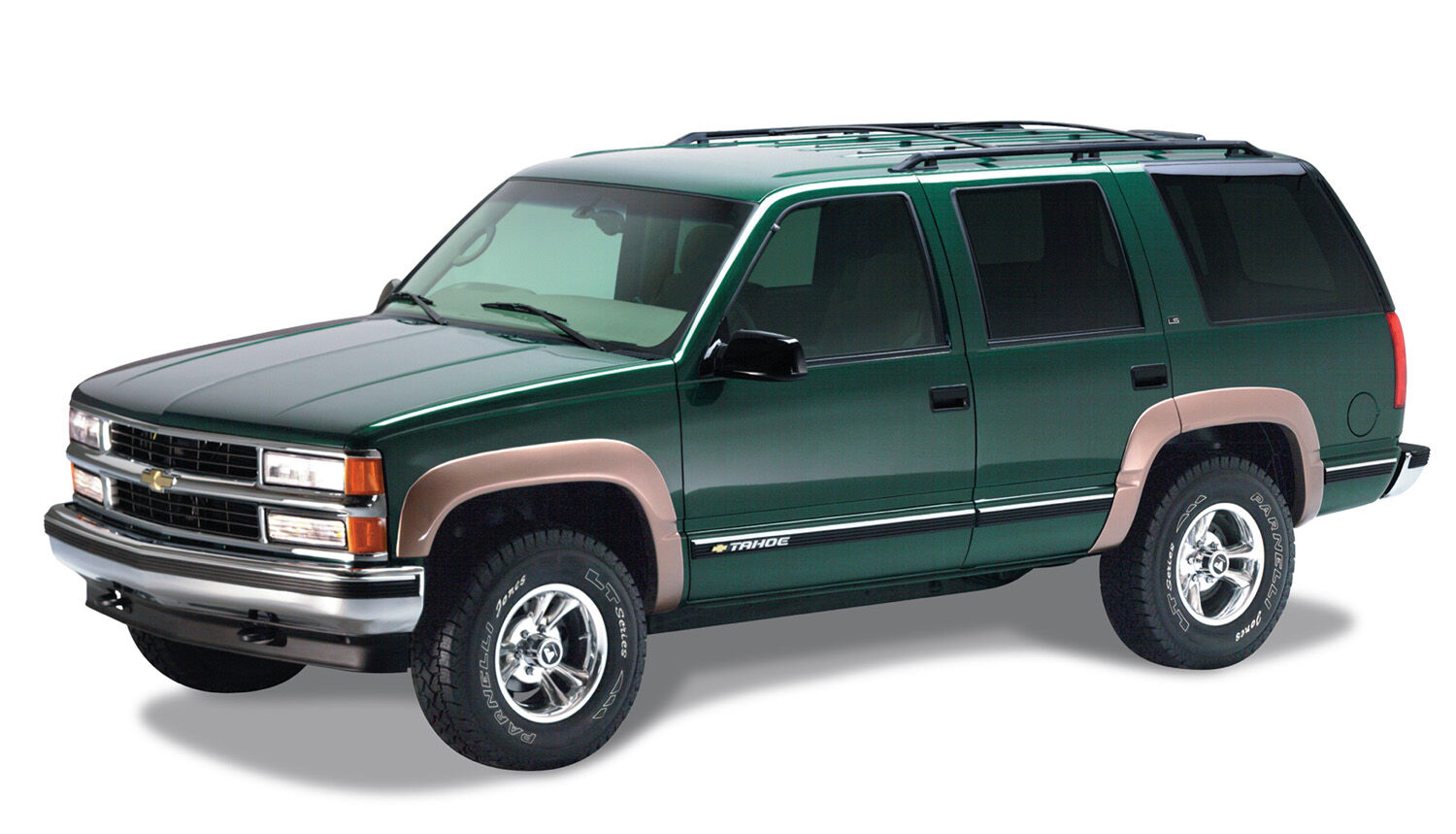 OE Style Fender Flares Black Smooth Finish 4-Piece Set For 1995-2007 Yukon, Tahoe, Silverado 1500 HD/2500/2500 HD Classic Husky Liners
