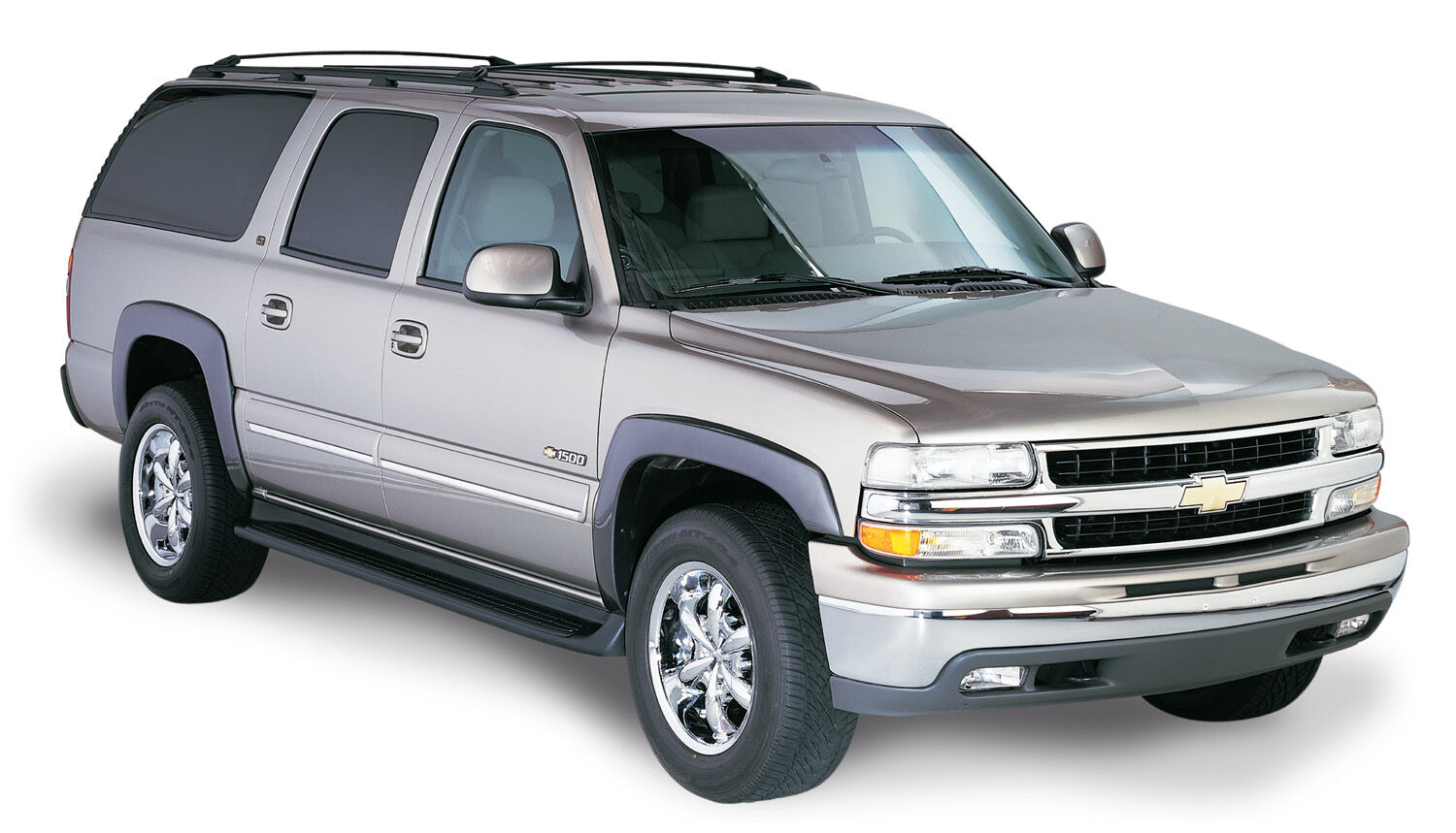 OE Style Fender Flares Black Smooth Finish 4-Piece Set For 2003-2006 Suburban 1500, Yukon XL 1500/XL 2500 Husky Liners