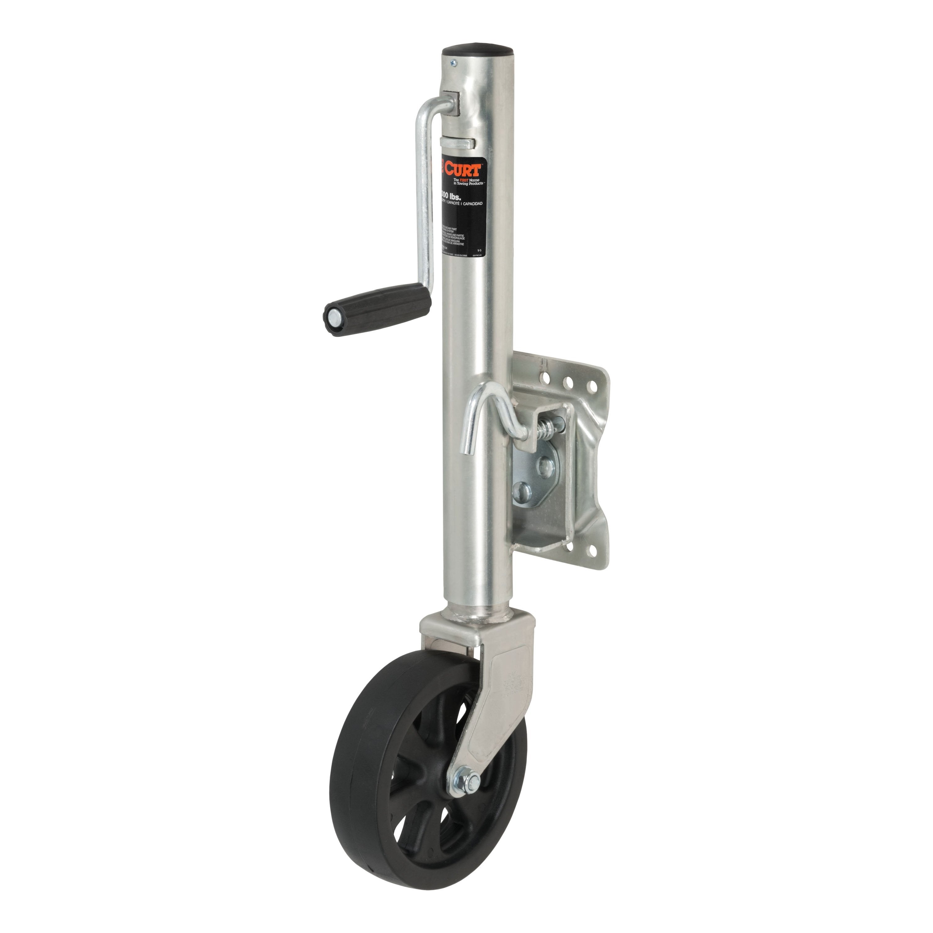 CURT Marine Boat Trailer Jack with 8-Inch Wheel, 1,500 lbs. Support Capacity, 11 Inches Vertical Travel Model 28115
