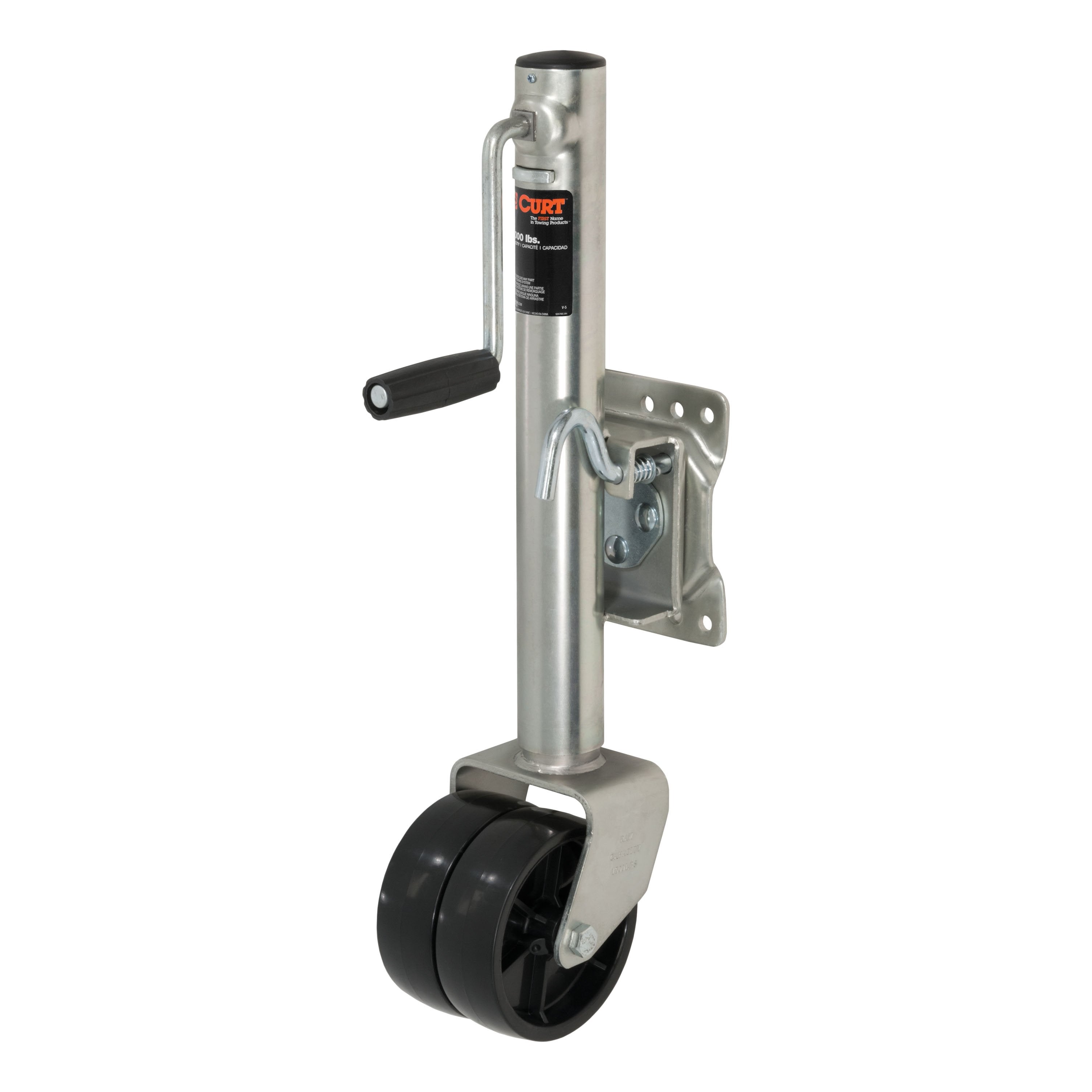 CURT Marine Boat Trailer Jack with 6-Inch Wheels, 1,500 lbs. 10-3/8 Inches Vertical Travel Model 28156