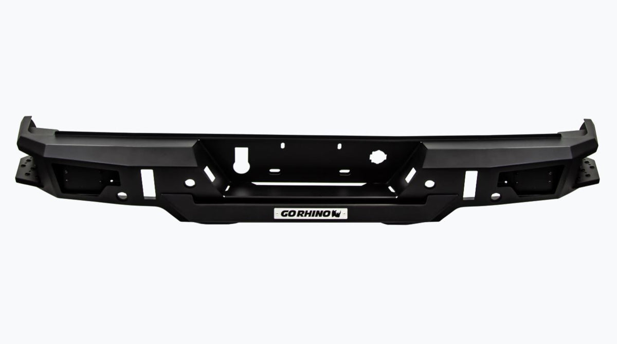 BR20 Rear Bumper Replacement Textured Black 2019-2021 Silverado/Sierra 1500 Go Rhino