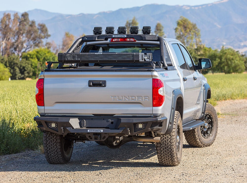 BR20 Rear Bumper Replacement Textured Black 2014-2021 Toyota Tundra Go Rhino
