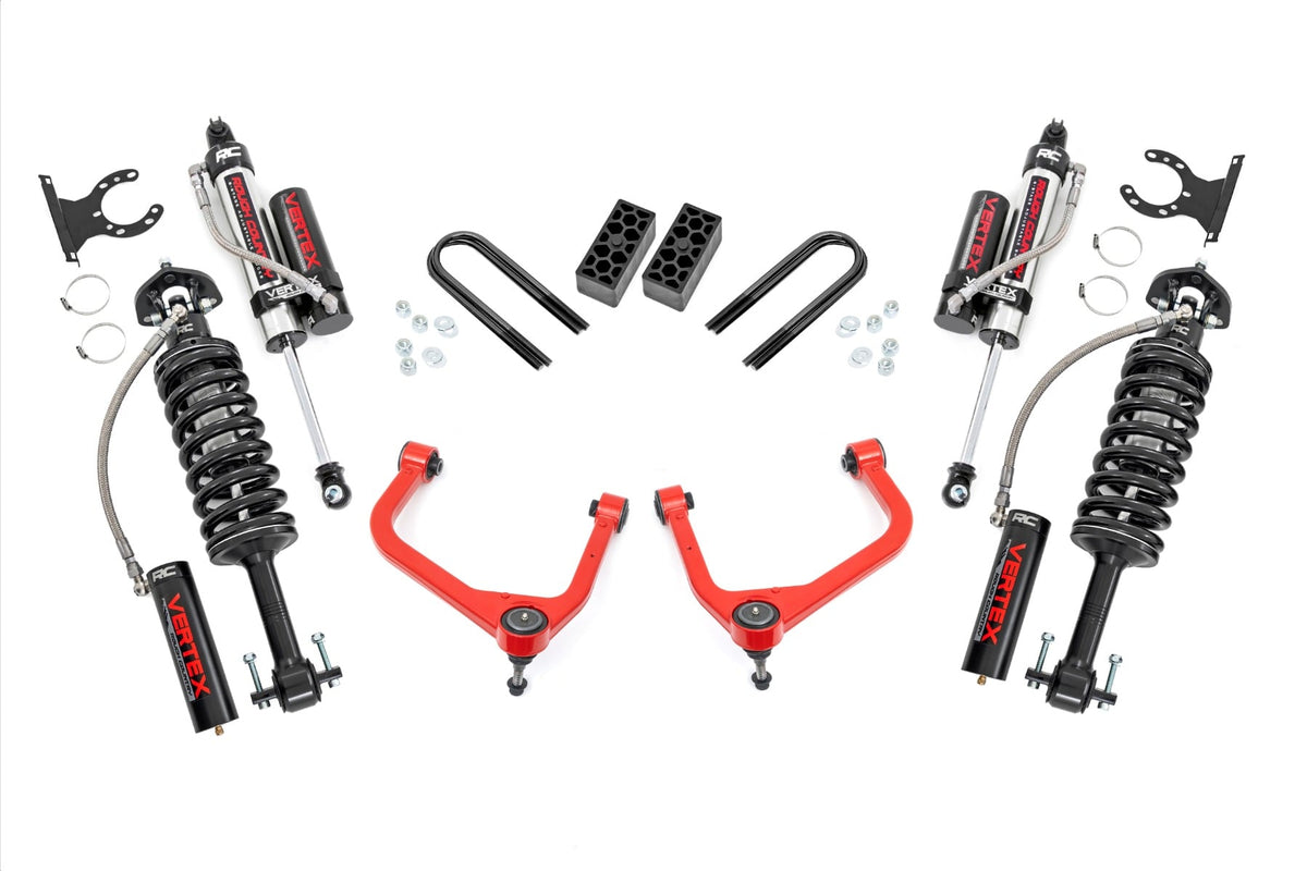 3.5 Inch Lift Kit Vertex Rear Mono Leaf Red Chevy Silverado 1500 (25-26) Rough Country