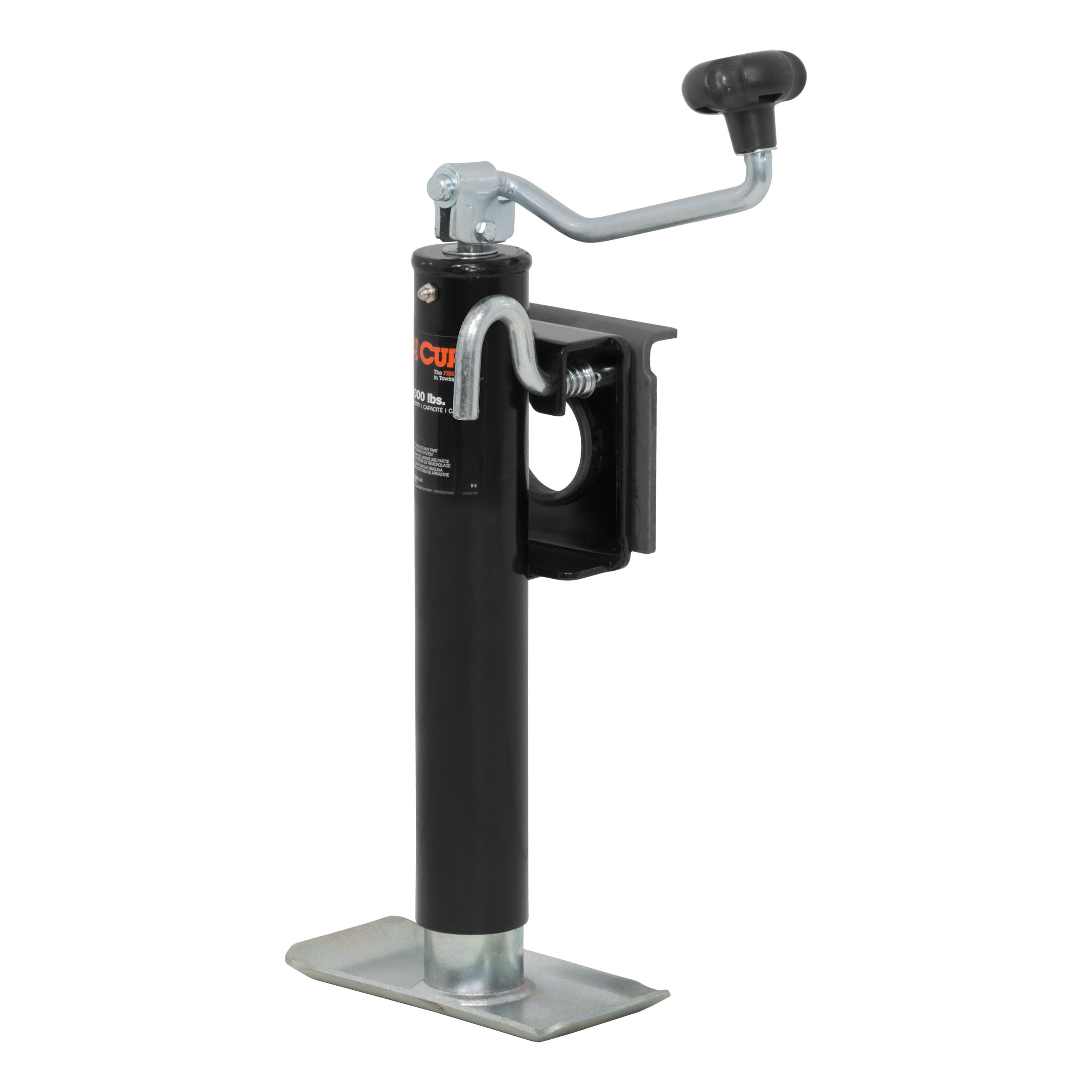 CURT Weld-On Bracket-Style Swivel Trailer Jack, 3,000 lbs. Support Capacity, 10-1/2 Inches Vertical Travel Model 28300