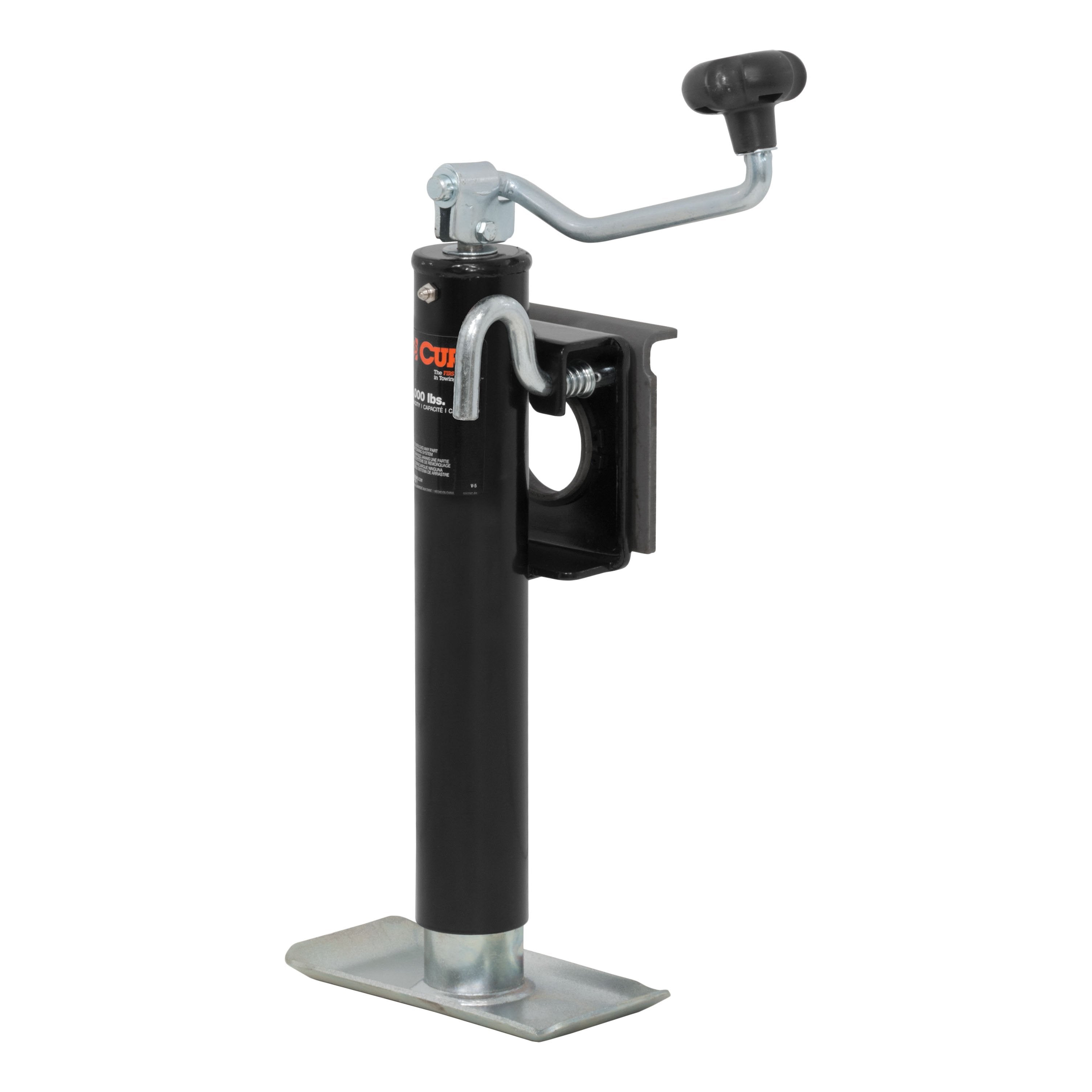 CURT Weld-On Bracket-Style Swivel Trailer Jack, 2,000 lbs. 10-1/2 Inches Vertical Travel Model 28301