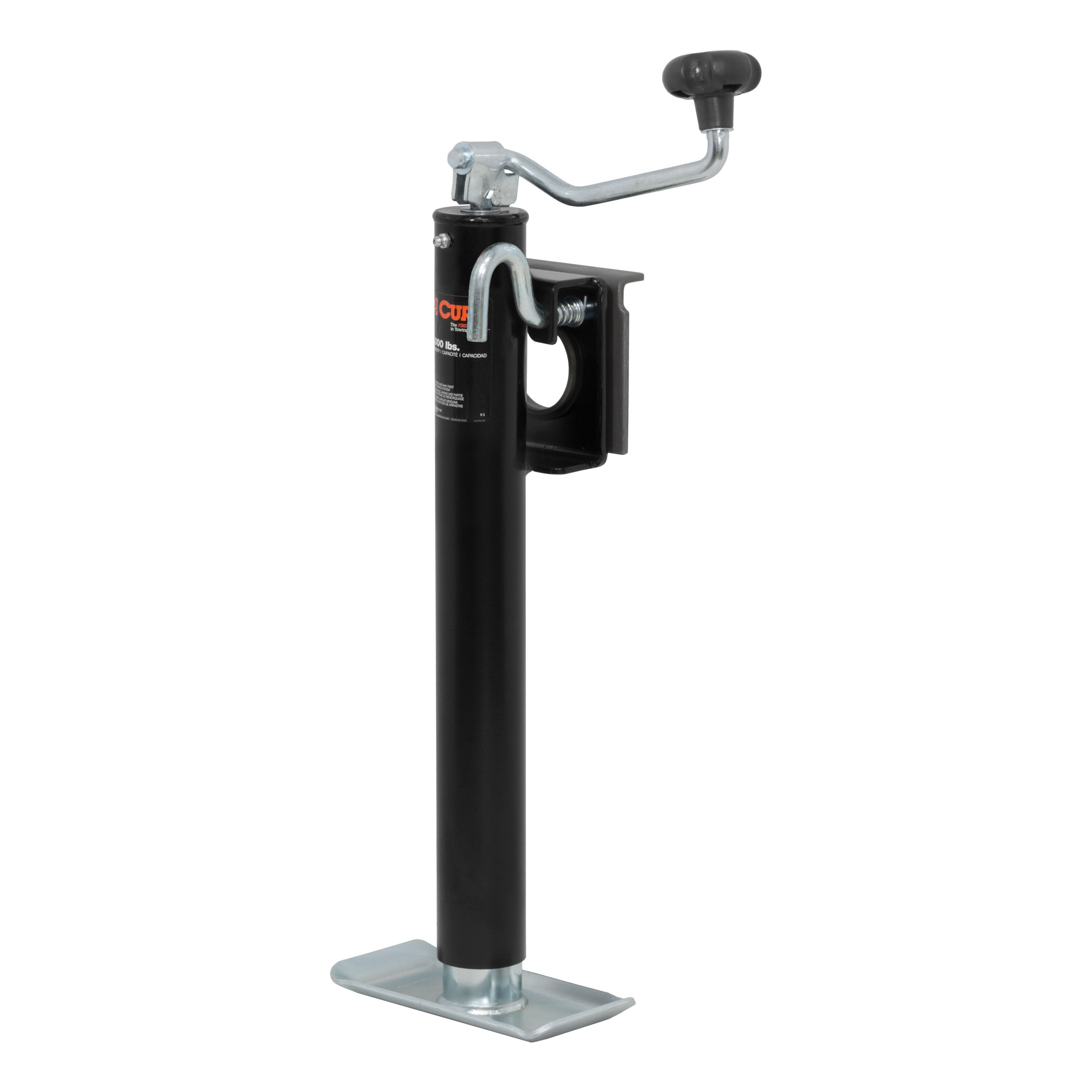 CURT Weld-On Bracket-Style Swivel Trailer Jack, 3,000 lbs. Support Capacity, 15-1/4 Inches Vertical Travel Model 28304