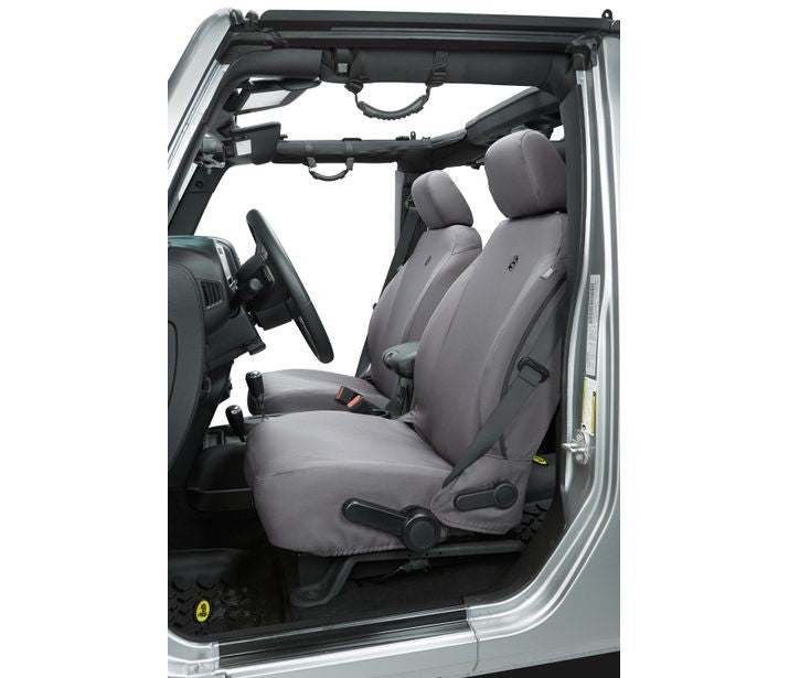 Jeep Wrangler Seat Covers For Jeep 2013-2018 Wrangler JK 4 Door Front Premium Vinyl Fabric Charcoal Bestop