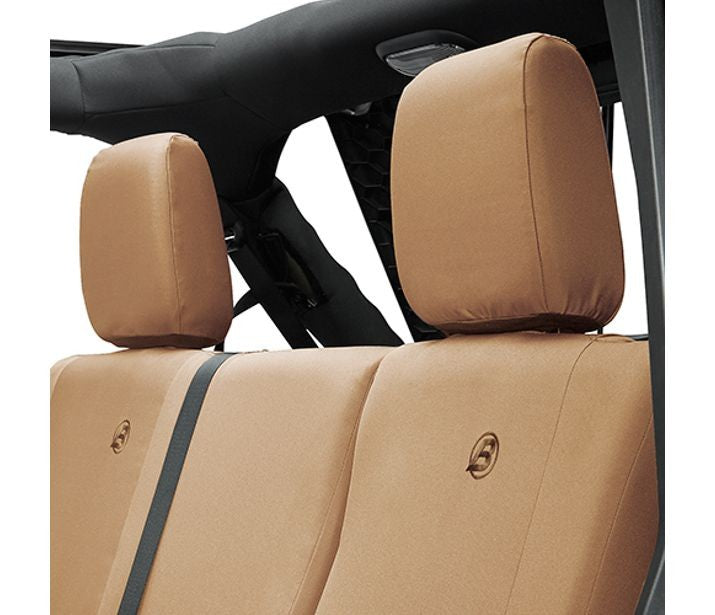 Jeep Wrangler Seat Covers For Jeep 2007, 2013-2018 Wrangler JK 4 Door Rear Premium Vinyl Fabric Tan Bestop