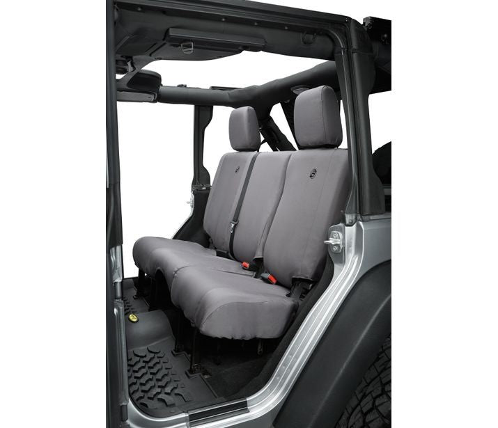 Jeep Wrangler Seat Covers For Jeep 2007, 2013-2018 Wrangler JK 4 Door Rear Premium Vinyl Fabric Charcoal Bestop