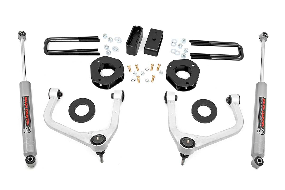 3.5 Inch Suspension Lift Kit w/Forged Upper Control Arms 19-20 Silverado/Sierra 1500 4WD/2WD Rough Country