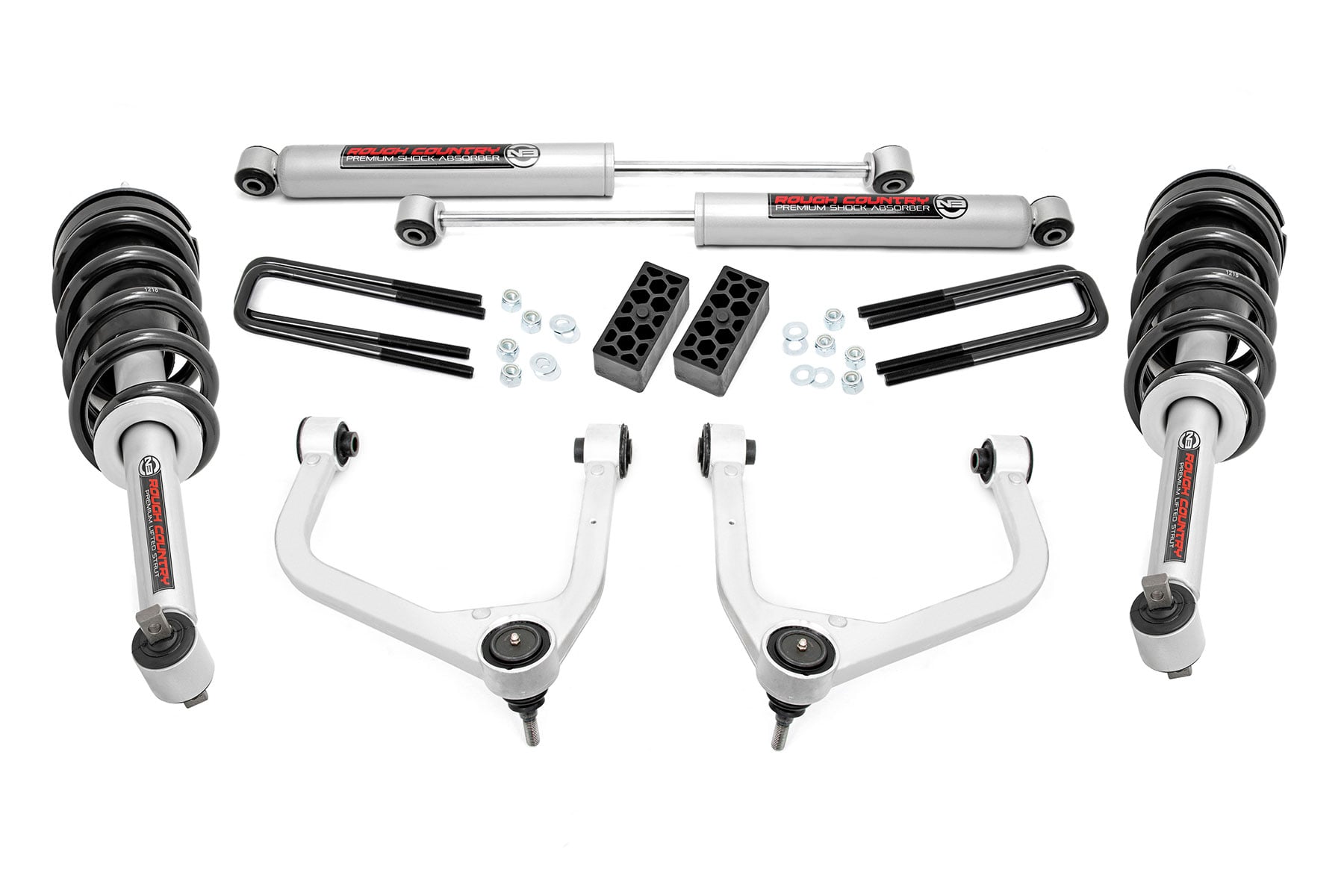 3.5 Inch Lift Kit N3 Struts Chevy Silverado 1500 2WD/4WD (2019-2024) Rough Country