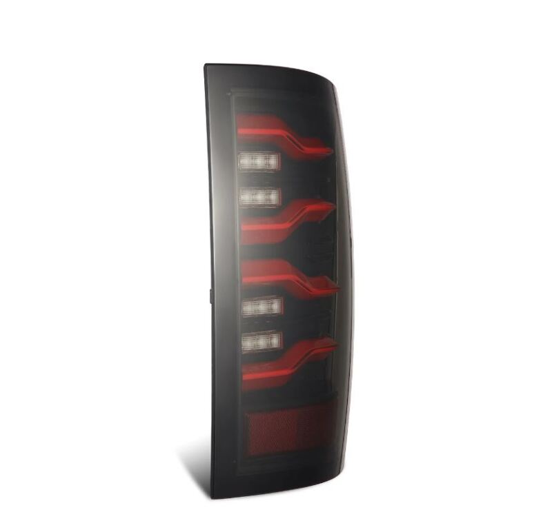 AlphaRex LUXX-Series LED taillights for 09-18 Dodge RAM in black and red, featuring active light and sequential signals.