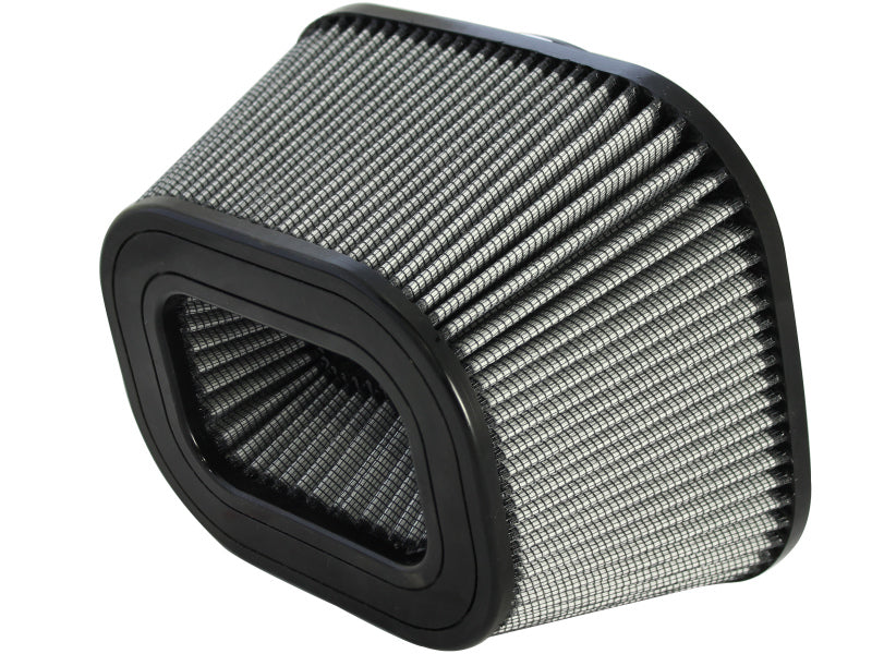 aFe MagnumFLOW Pro DRY S Universal Air Filter featuring a unique shape and durable construction for improved airflow and performance.