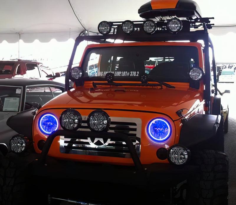 Oracle Jeep Wrangler JK 07-17 LED Waterproof Halo Kit - ColorSHIFT w/ 2.0 Controller