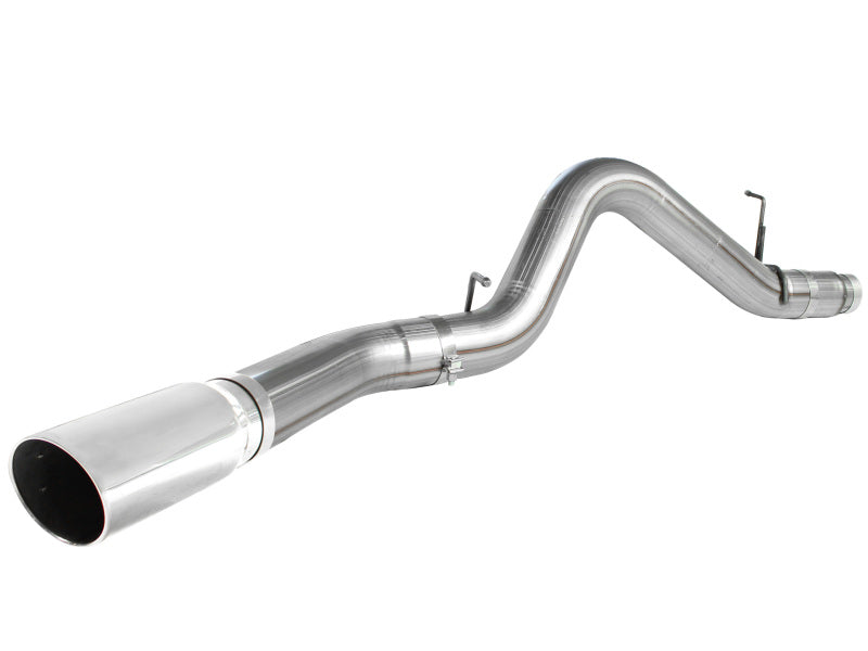 aFe MACH Force XP Exhaust 5in DPF-Back SS 11-13 GM Diesel Trucks V8-6.6L (td) (LML) (Pol Tip)