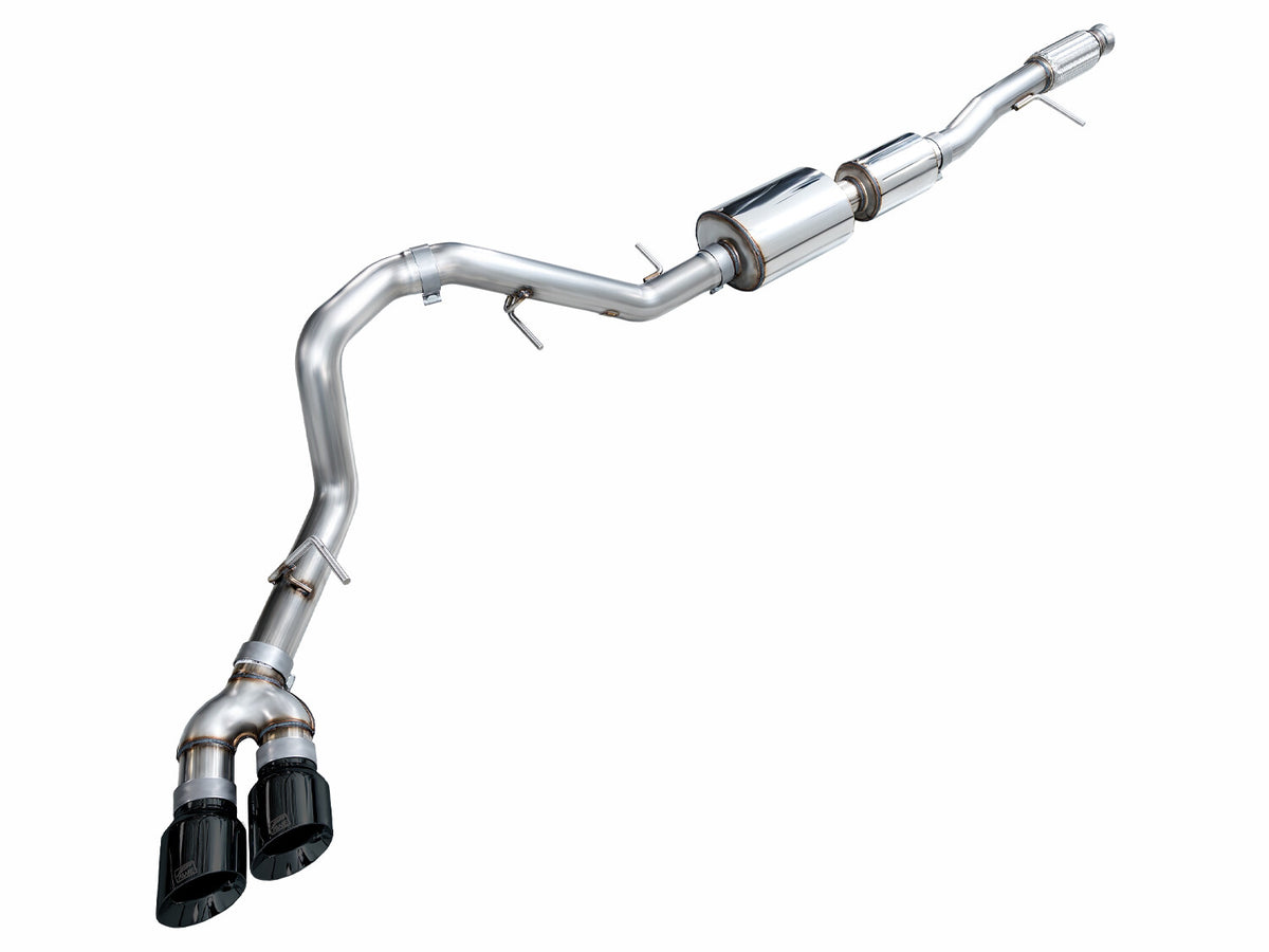 0FG Catback Side Exit Exhaust for 21-Present Tahoe/Yukon 5.3L - 4.5 Inch Diamond Black Tips AWE Tuning