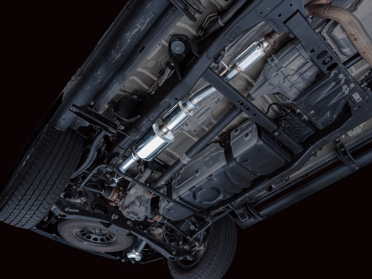 0FG Catback Split Rear Exit Exhaust for 21-Present Suburban/Yukon XL 5.3L - 4.5 Inch Quad Diamond Black Tips AWE Tuning