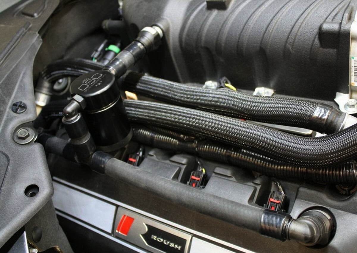 J&L Oil Separator 3.0 Passenger Side, Black Anodized