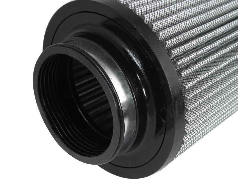 Universal air filter with a 3.5-inch inlet, 6-inch base, and 7-inch height, featuring a durable mesh design for optimal airflow.