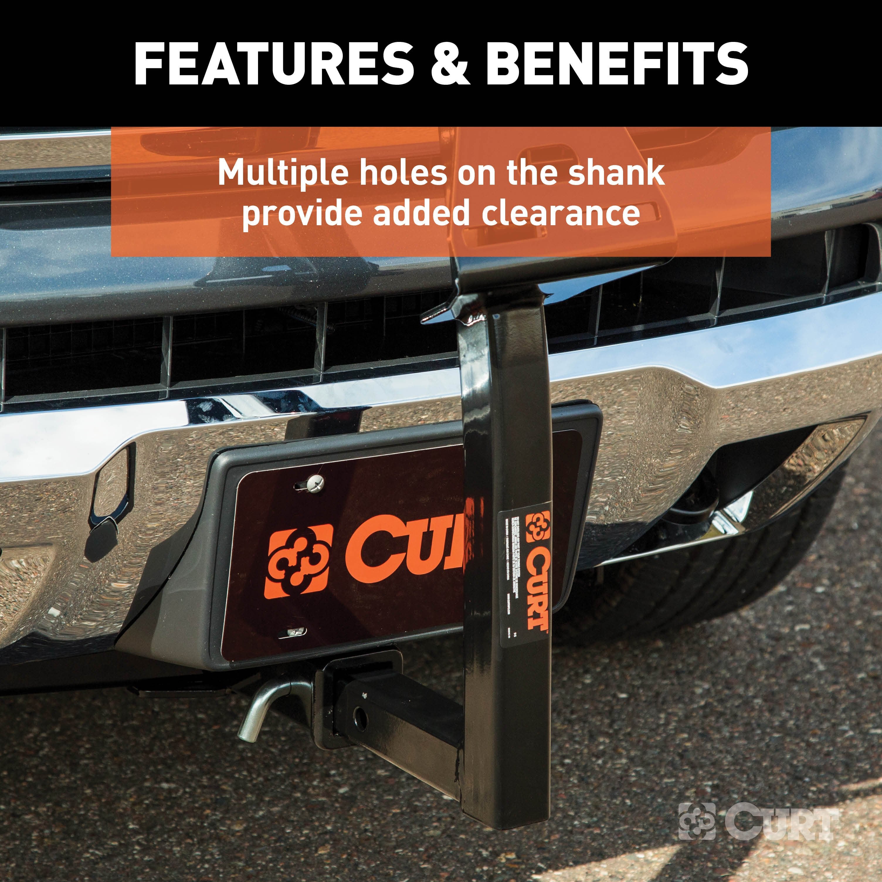 CURT 24-Inch High Trailer Hitch Spare Tire Mount for 2-inch Receiver Model 31006