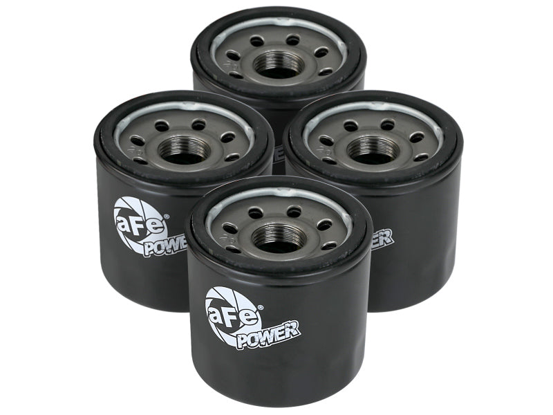 aFe ProGuard oil filter pack for Yamaha, featuring four OE replacement filters designed for optimal engine protection.