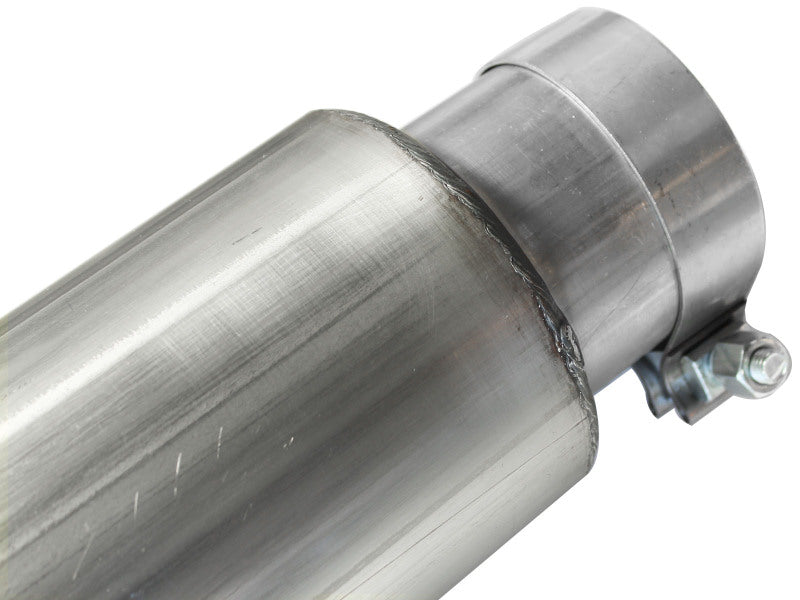 aFe MACHForce XP 5in DPF-Back Stainless Steel Exh Sys, Black tip, Ford Diesel Trucks 08-10 V8-6.4L