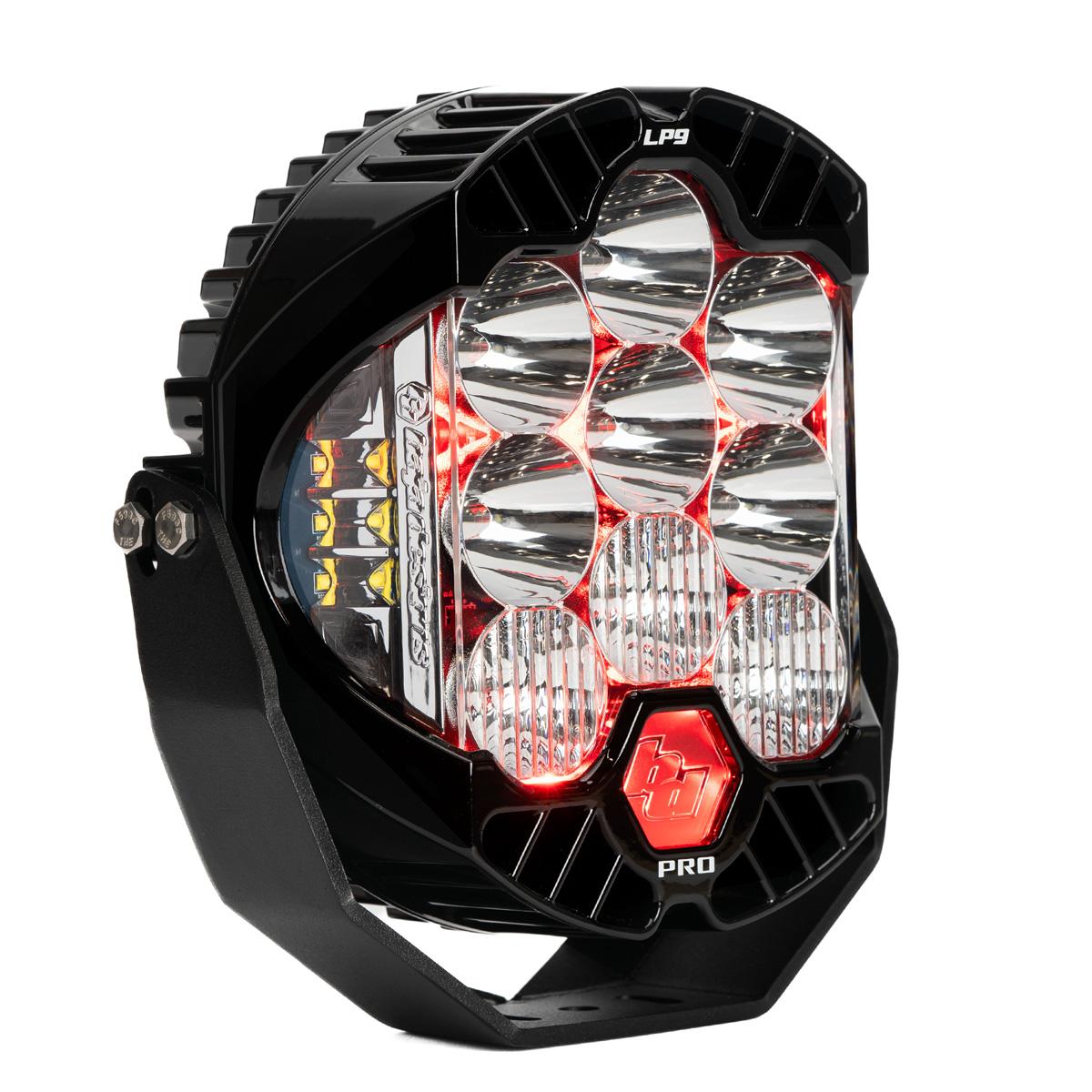 LP9 Pro LED Auxiliary Light Pod Light Pattern Driving/Combo Color Clear Backlight Baja Designs