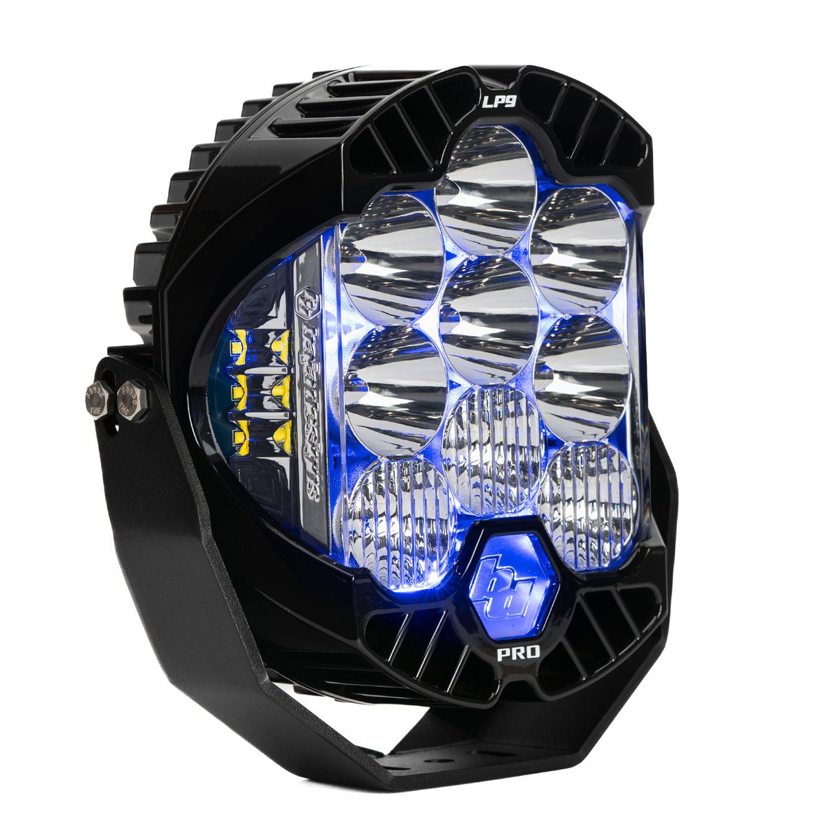LP9 Pro LED Auxiliary Light Pod Light Pattern Driving/Combo Color Clear Backlight Baja Designs