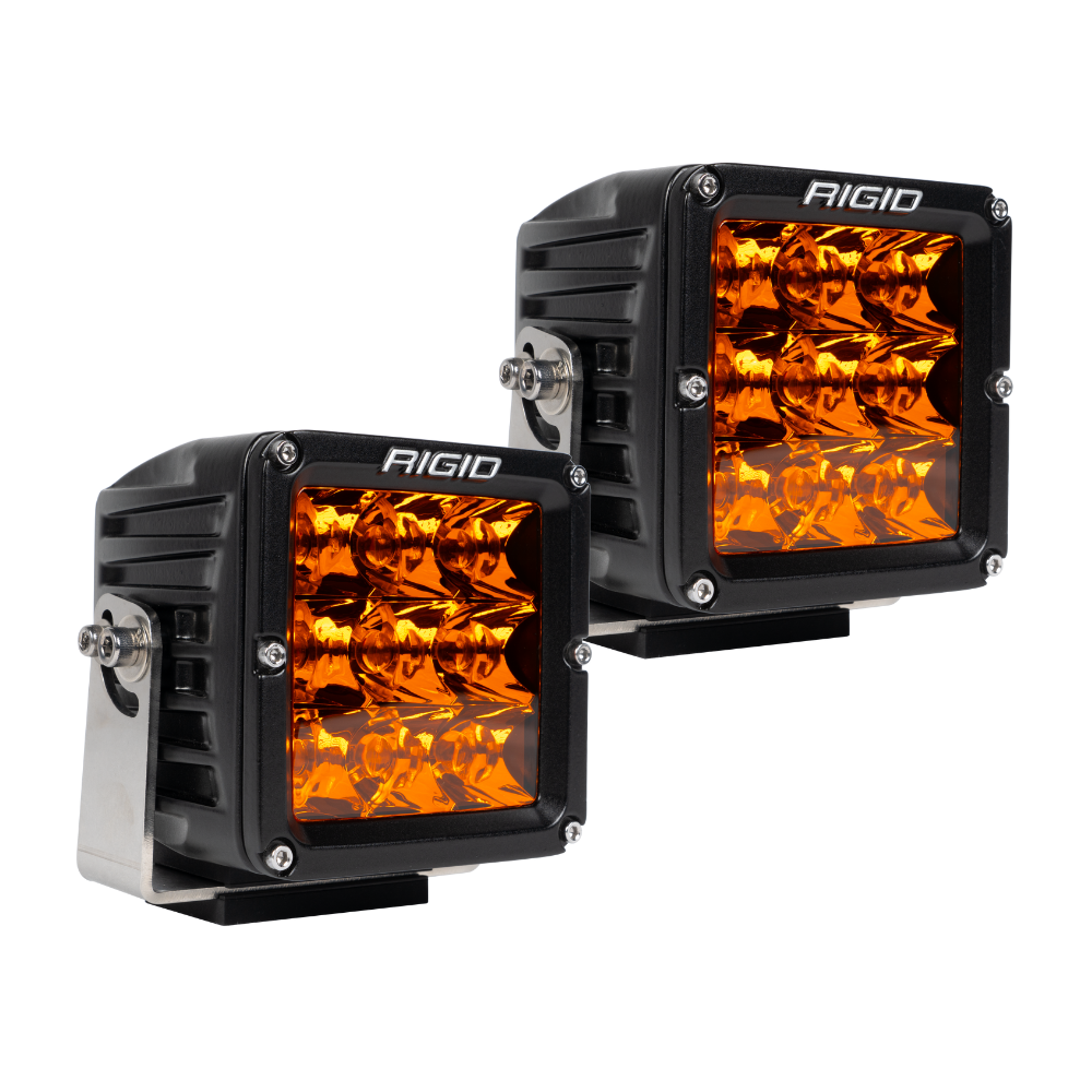 LED Light Pods D-XL Amber PRO Pair Surface Mount Brackets and Hardware Vibration Dampeners Wire Harness & Switch Rigid Industries