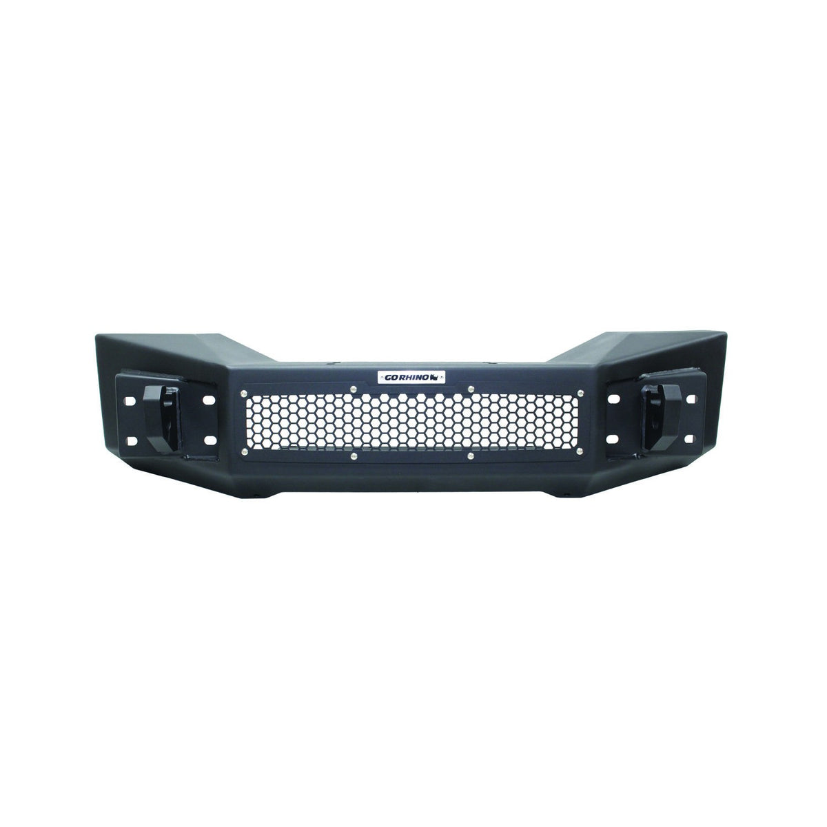 Rockline Front Stubby Bumper Textured Black 2007-2026 Jeep Wrangler JK/JL 2020-2025 Jeep Gladiator Go Rhino