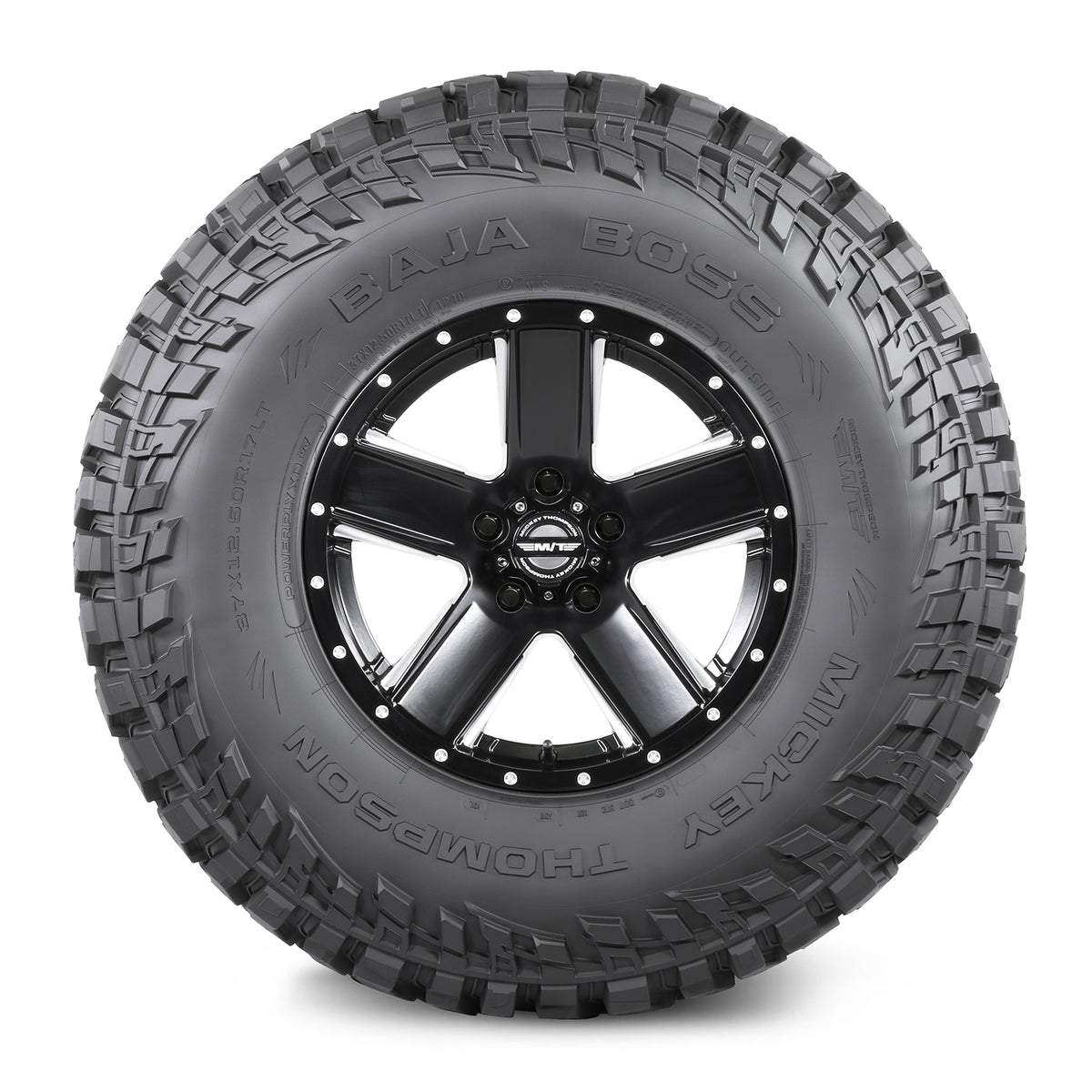 Baja Boss Asymmetrical Tire 35X12.50R22LT Revs/Mile 596 Mickey Thompson