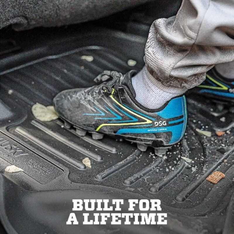 Husky Liners 14-15 Chevy Silverado Double Cab X-Act Contour Black 2nd Row Floor Liners