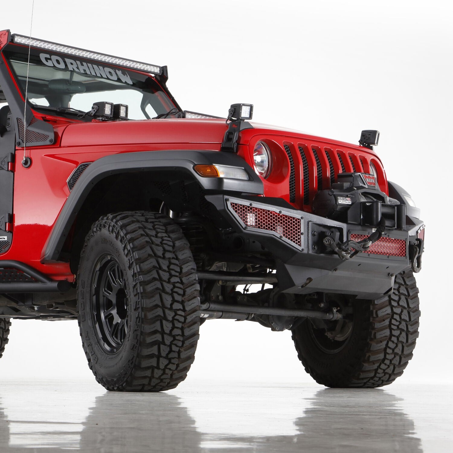 Rockline Front Bumper Lower Skid Plate Textured Black For 2007-2018 Jeep Wrangler JK Go Rhino