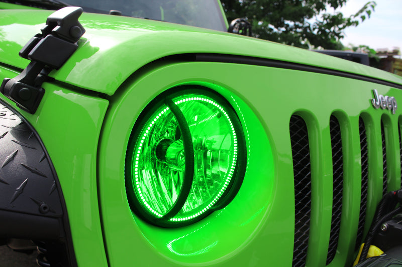 Oracle Jeep Wrangler JK 07-17 LED Waterproof Halo Kit - ColorSHIFT w/o Controller