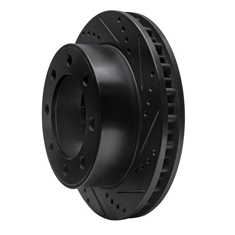 R1 99-05 Ford F-250 4WD (Super Duty) Front Right Drilled & Slotted Black Brake Rotor