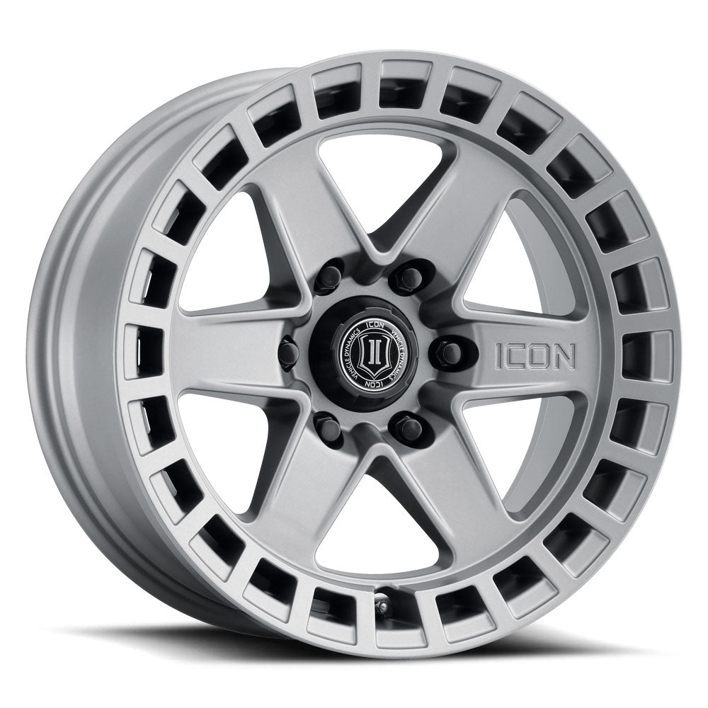 Raider 17 X 8.5 / 6 X 135 / 6 MM / 5 Inch Back Space Titanium, ICON Alloys